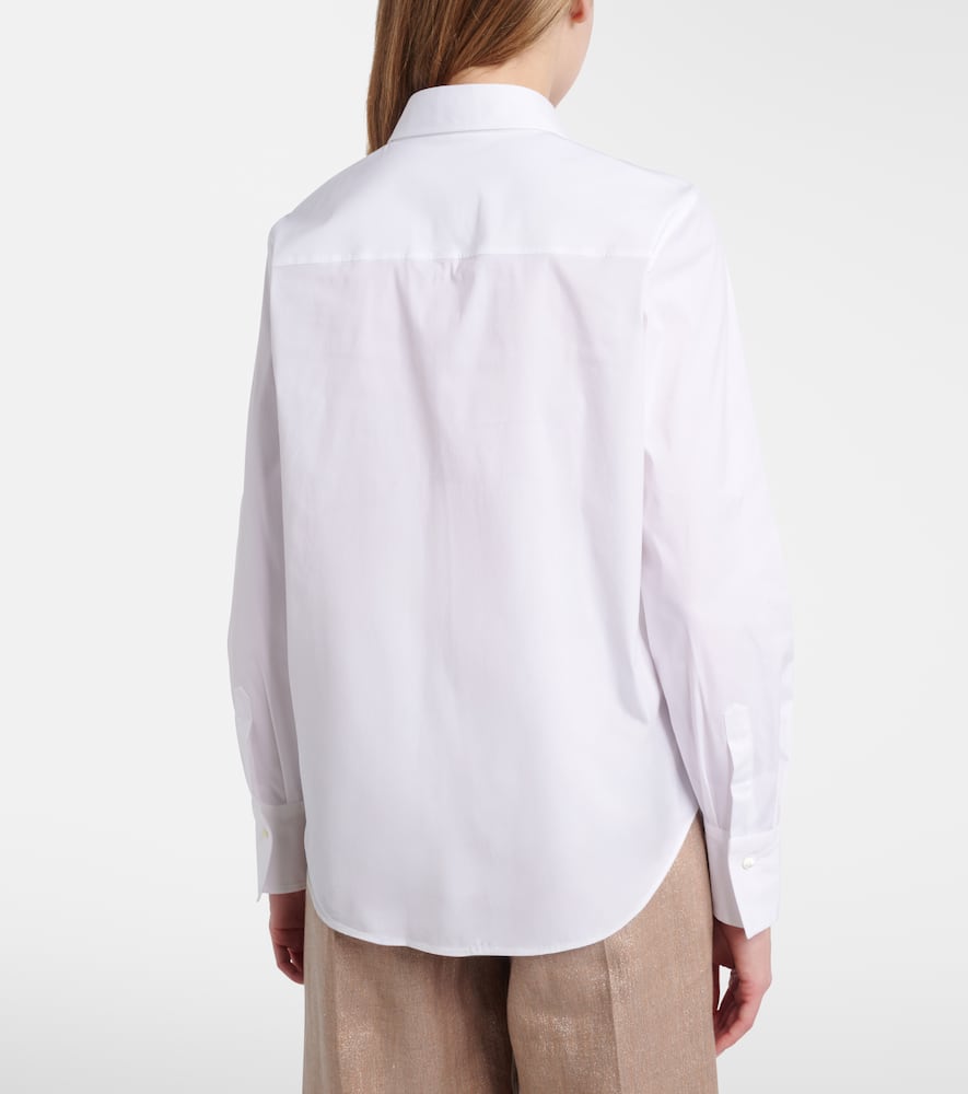 Monili cotton-blend poplin shirt