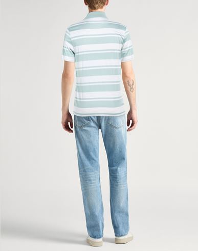 Man Polo shirt Turquoise Size M Cotton