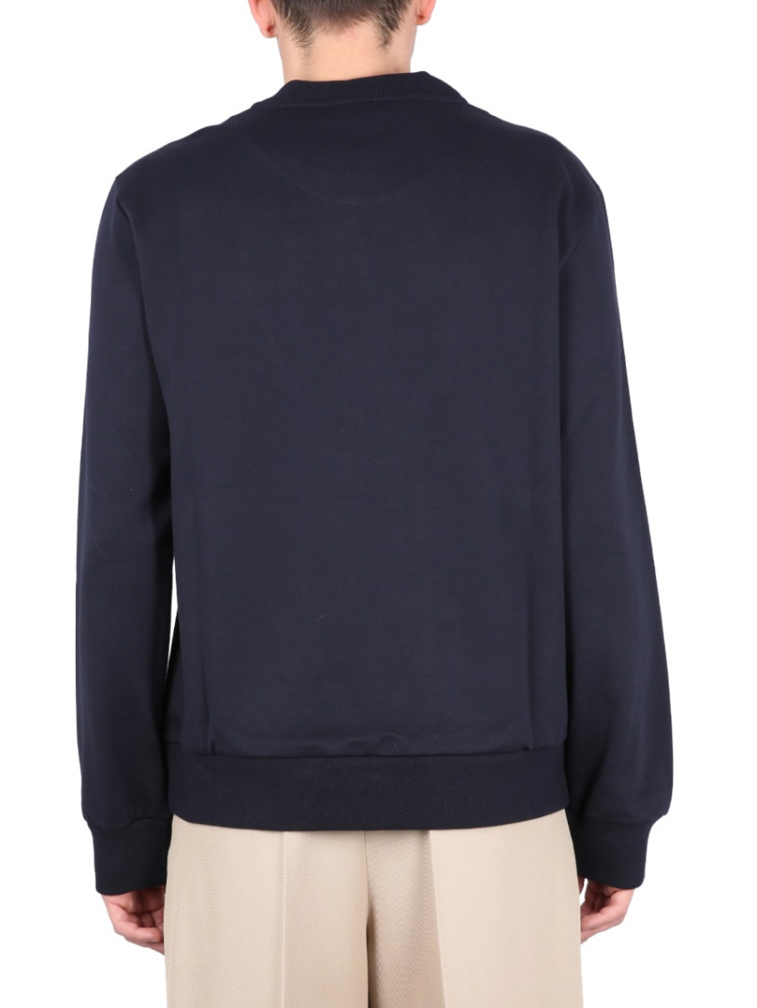 Logo Print Ribbed Sweatshirt