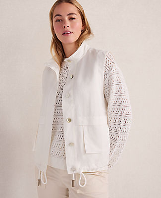 Ann Taylor Haven Well Within Linen Blend Vest