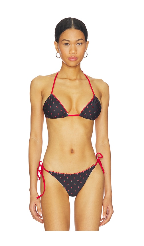 Agua Bendita Lolita Especial Bikini Top in Black,White. - S also in XS, M