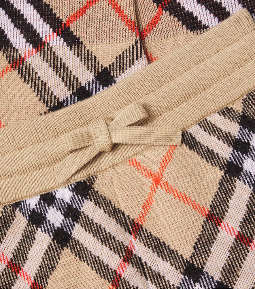 Burberry Check wool sweatpants
