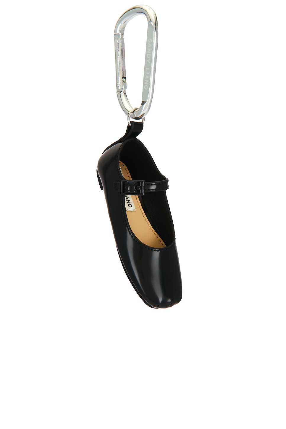 Sandy Liang Mary Jane Pointe Bag Charm in Black