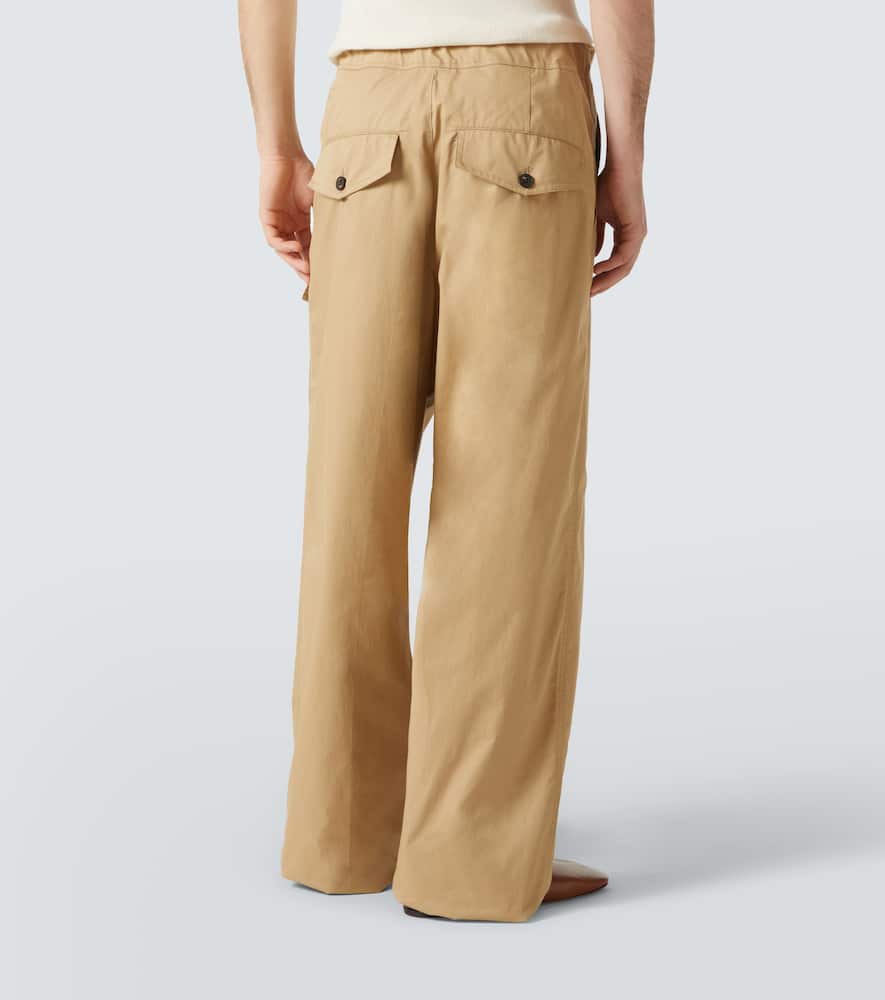 Cotton straight pants