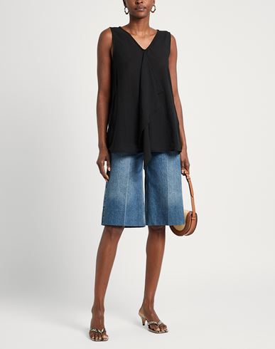 Woman Top Black Size 10 Cotton