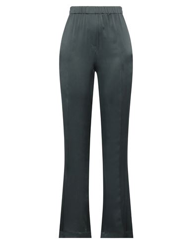 Woman Pants Dark green Size 2 Silk