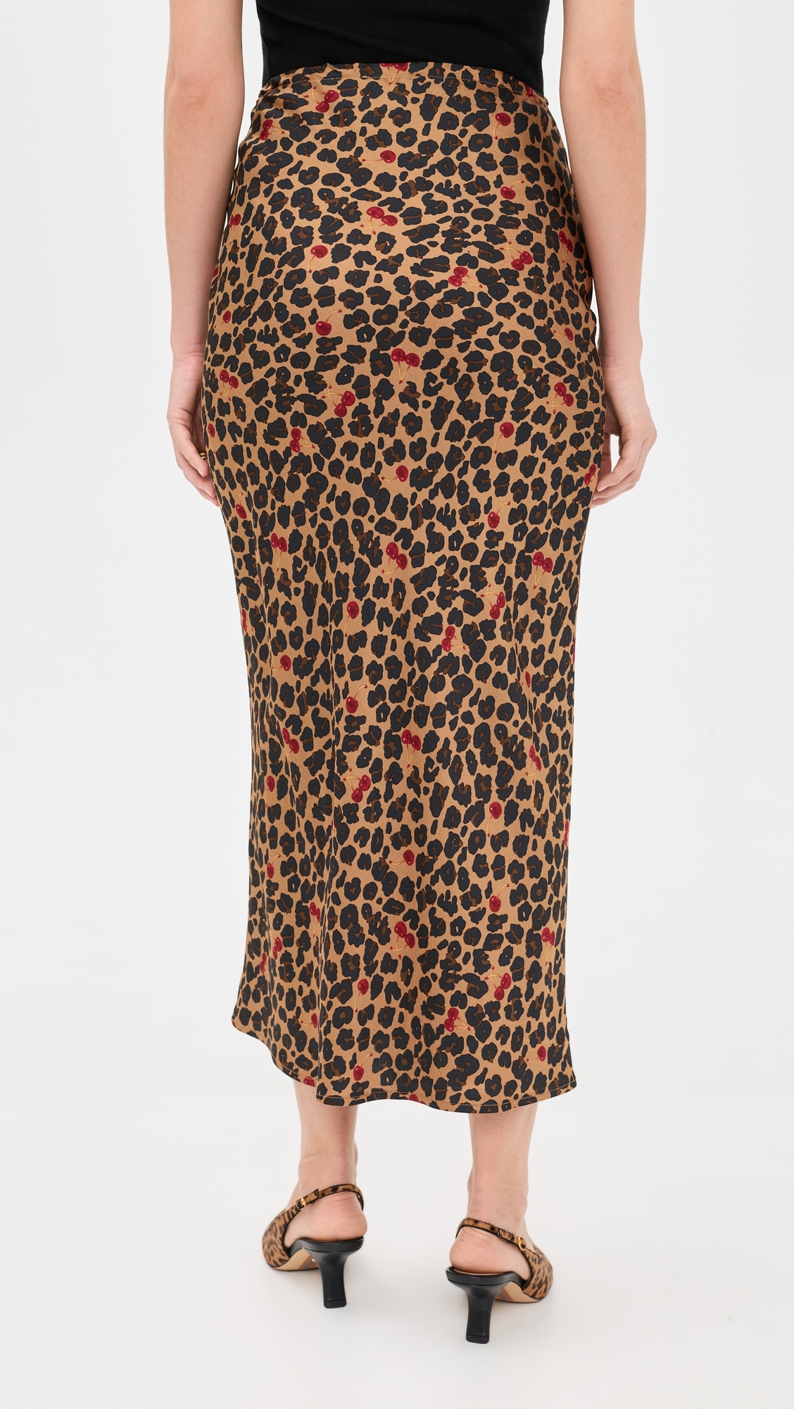 Cherry Leopard Dorris Skirt Brown