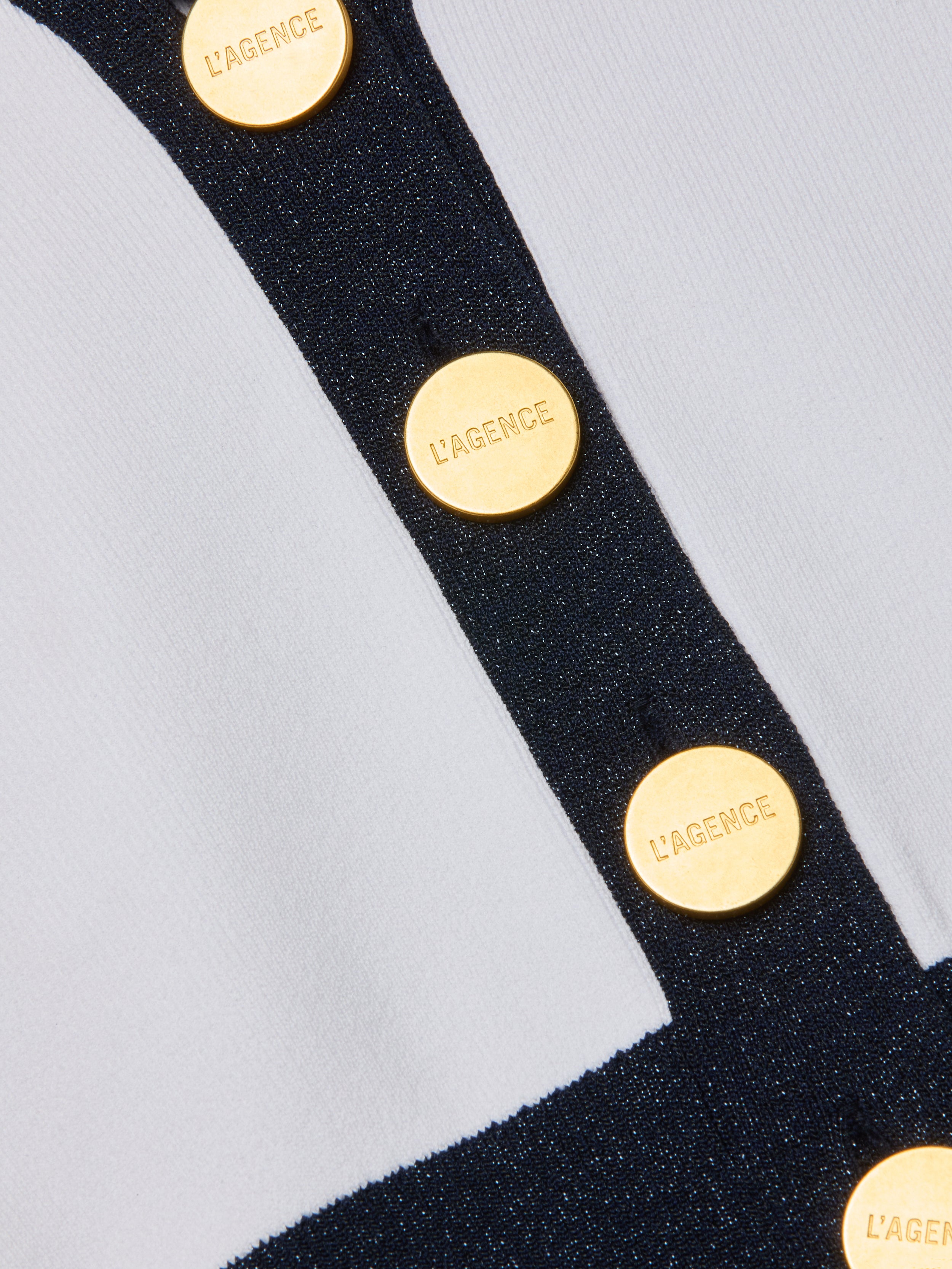 Taya Cardigan In White/midnight