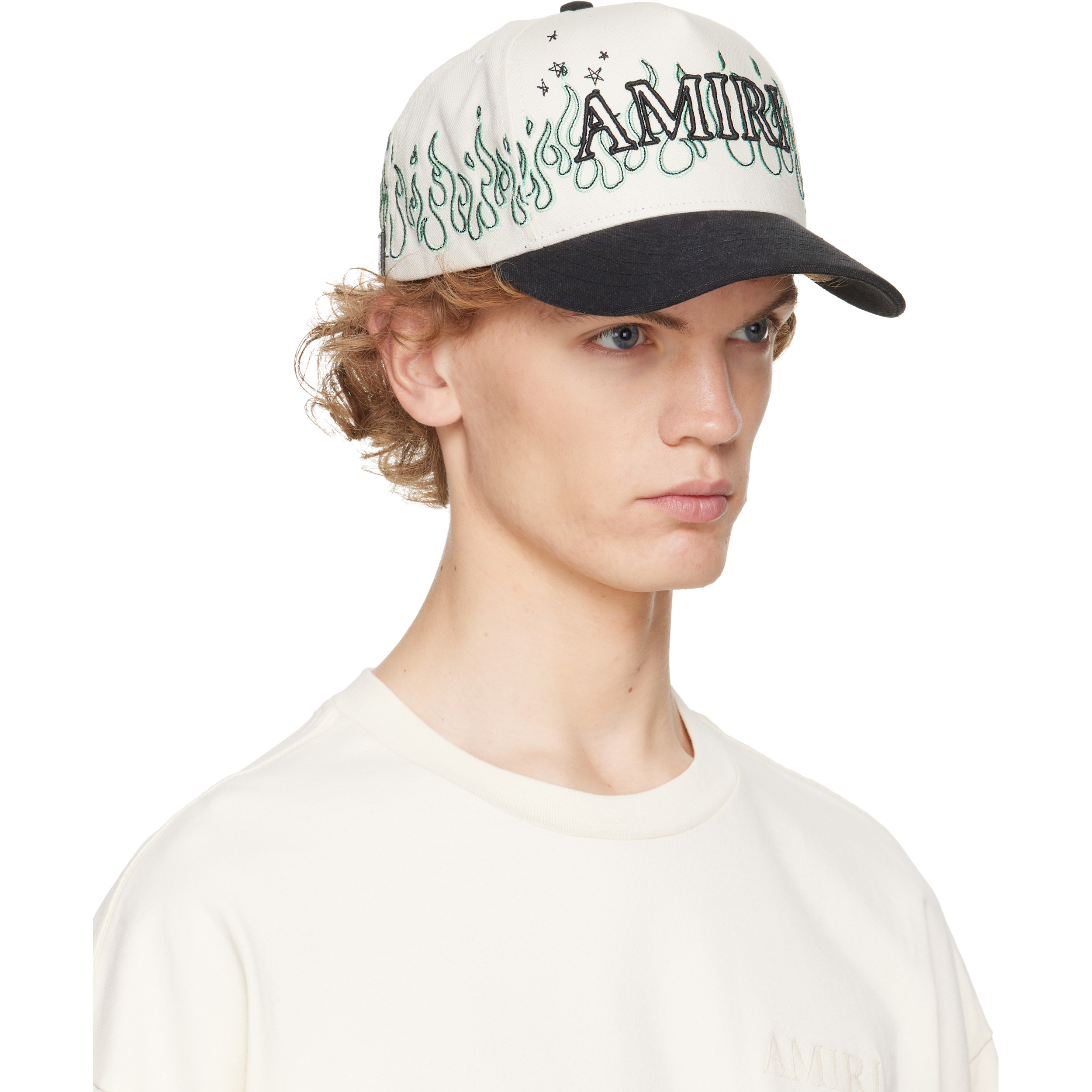 Off-White & Black Flames Baseball Cap