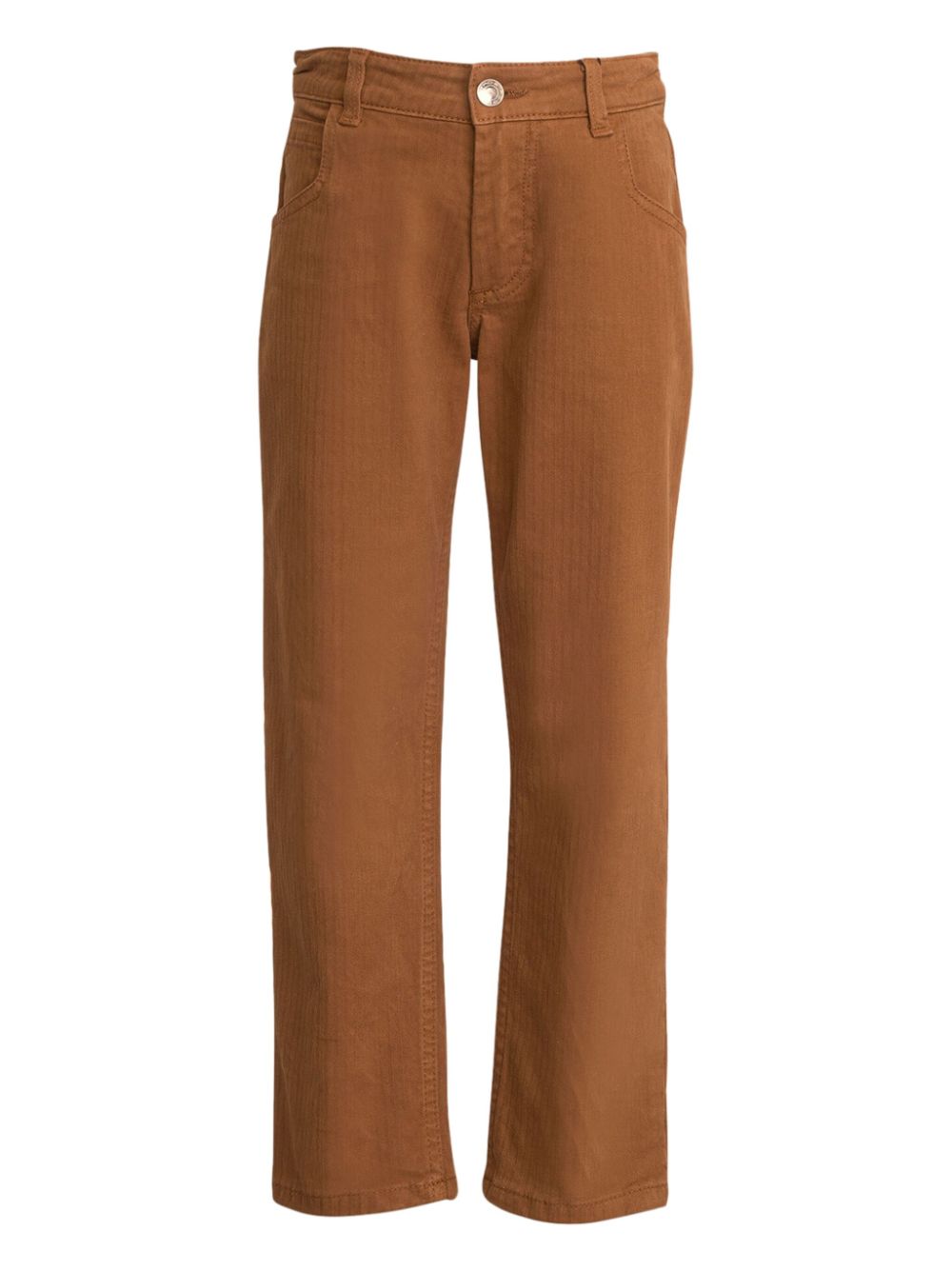 Pegaso-embroidered jeans - Brown
