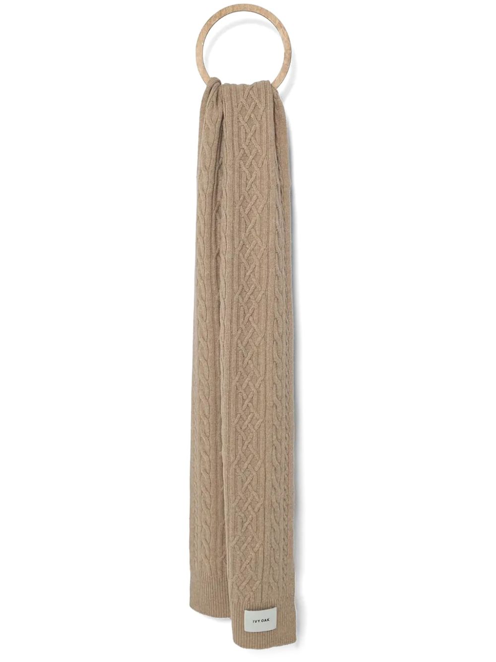 Cable-knit scarf - Neutrals