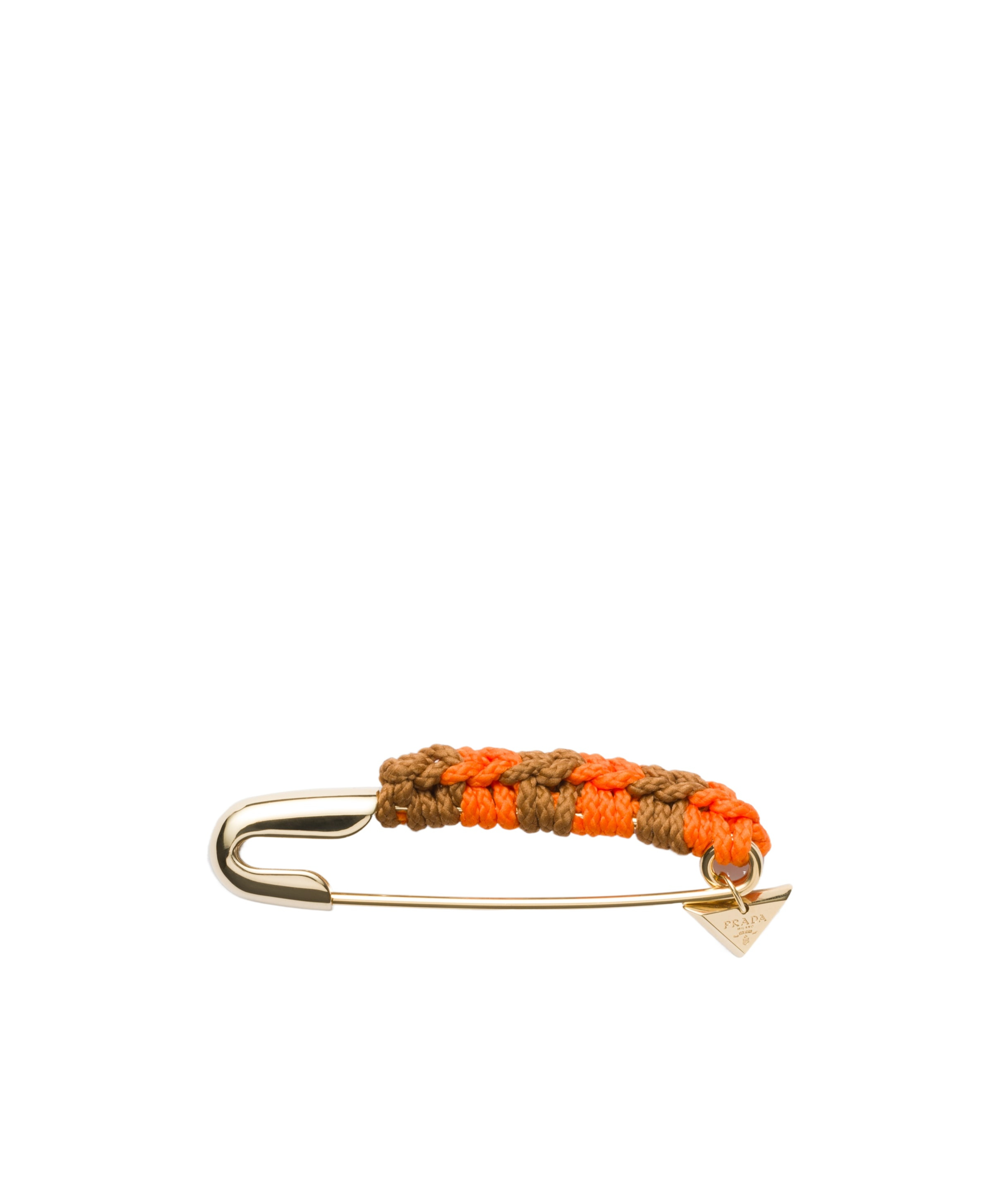 Metal safety pin brooch