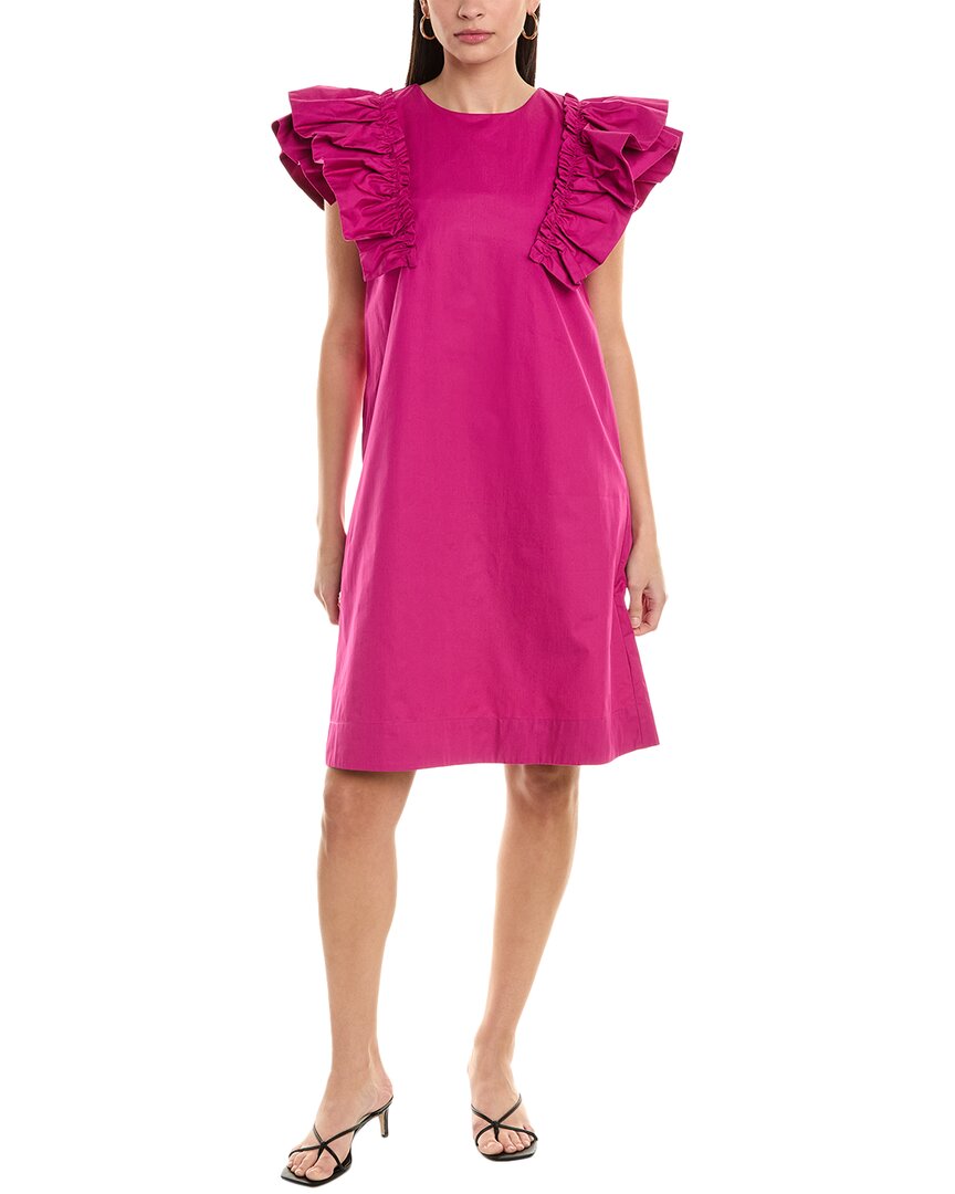 Ruffle Sleeve Shift Dress