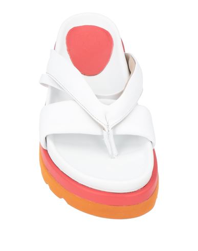 Woman Thong sandal White Size 10 Leather