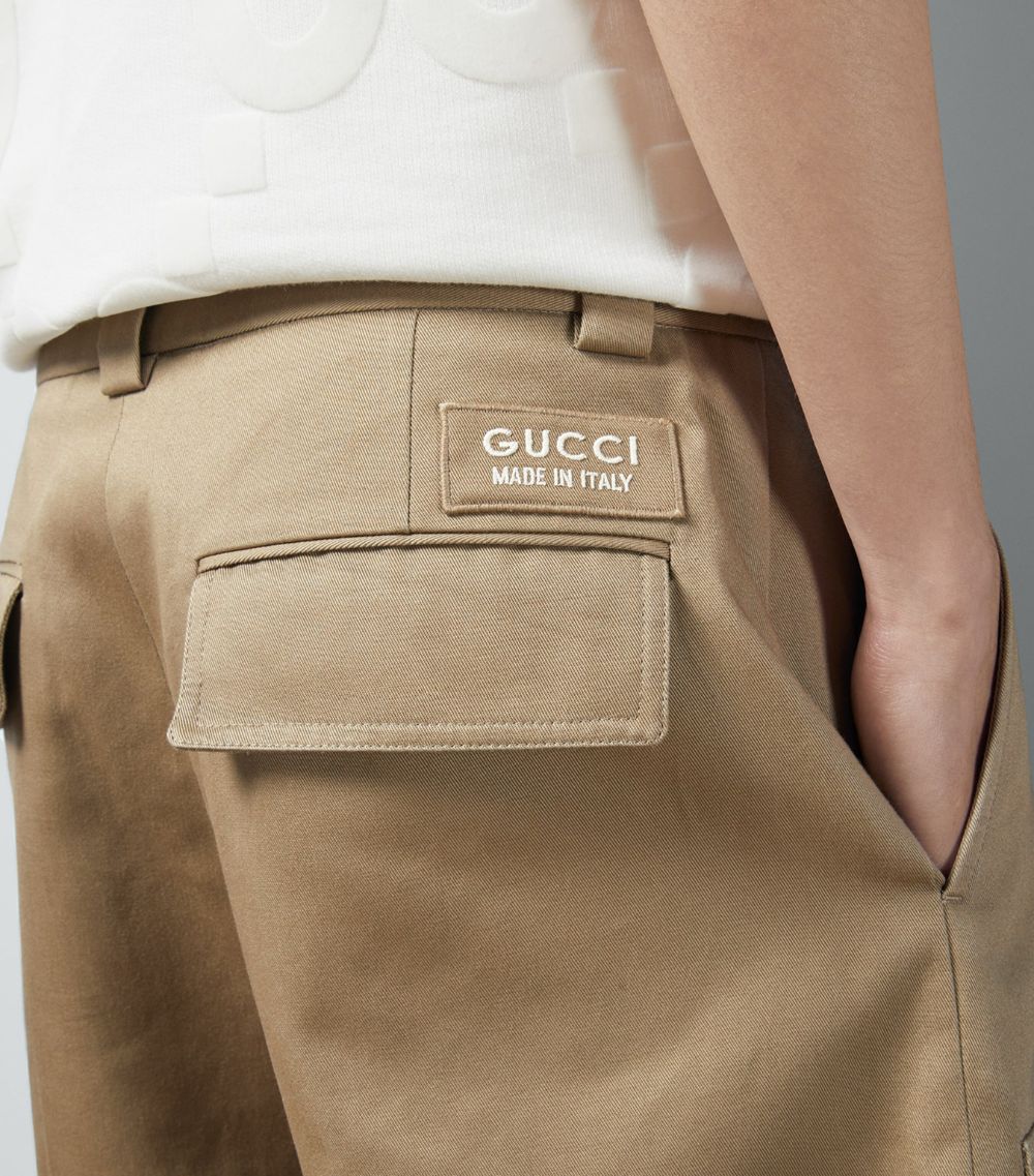 Wide-Leg Cargo Trousers