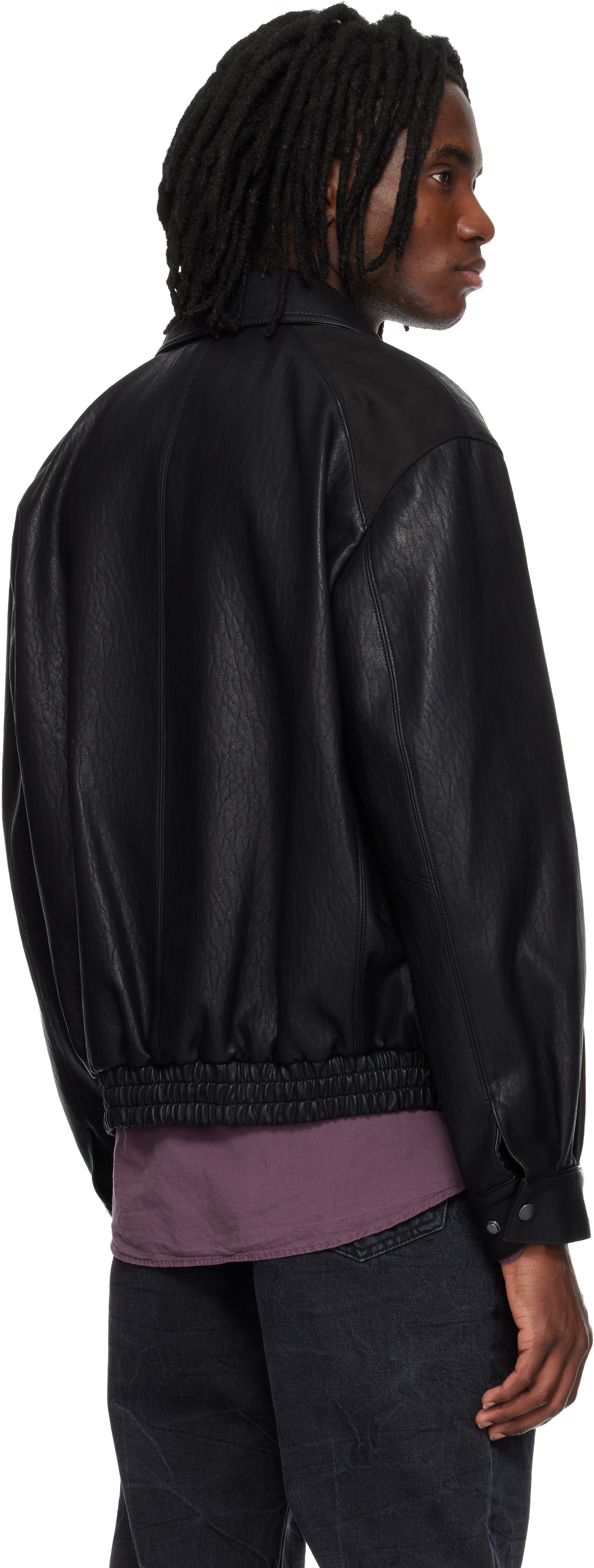 Black Rodeo Faux-Leather Jacket