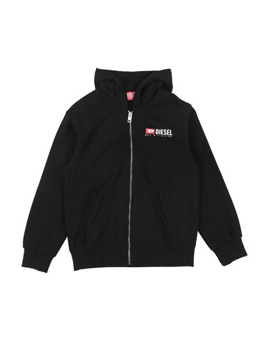 Kid Sweatshirt Black Size 16 Cotton, Polyester