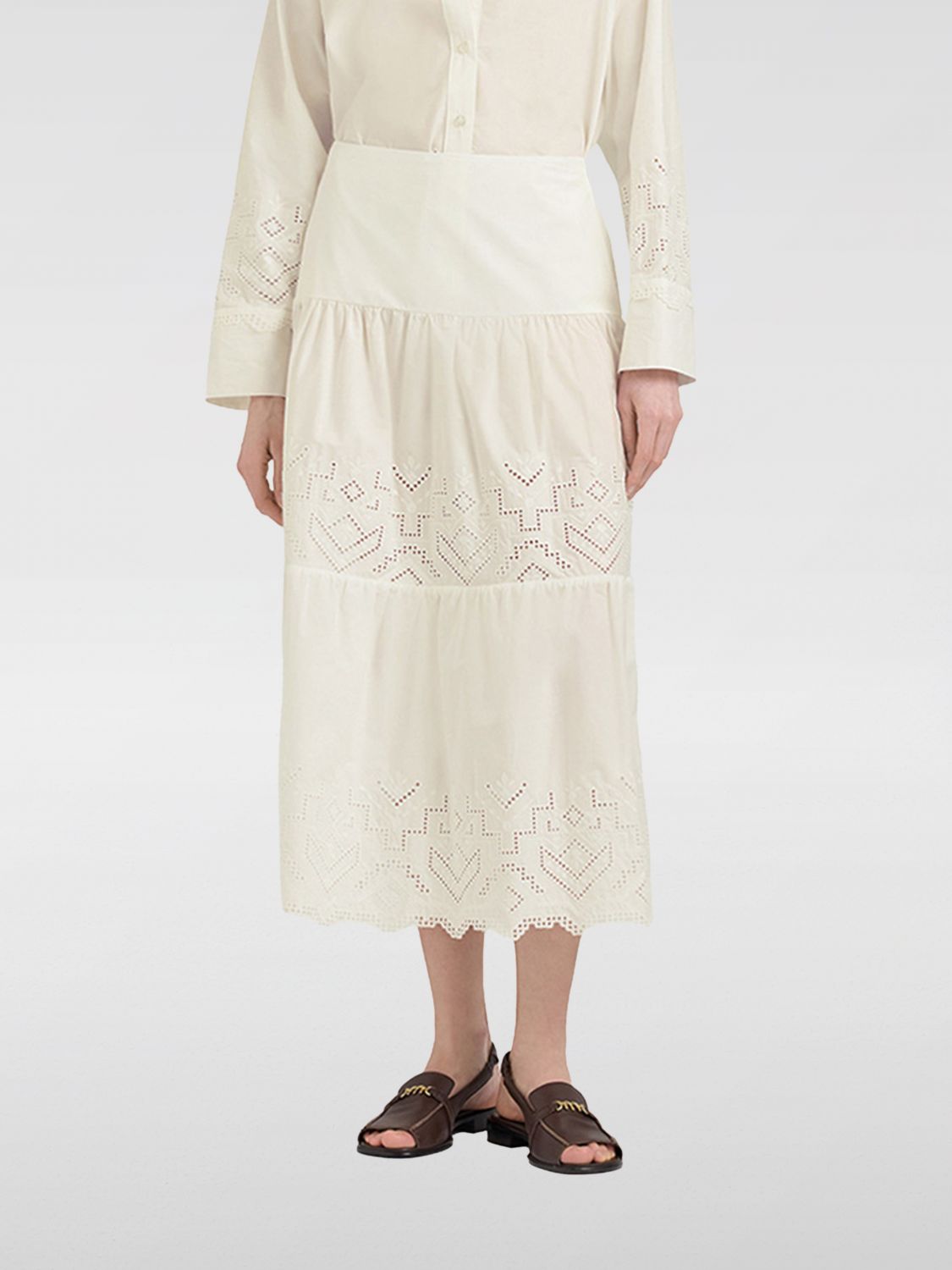 MOMONÌ Skirt Woman color Cream