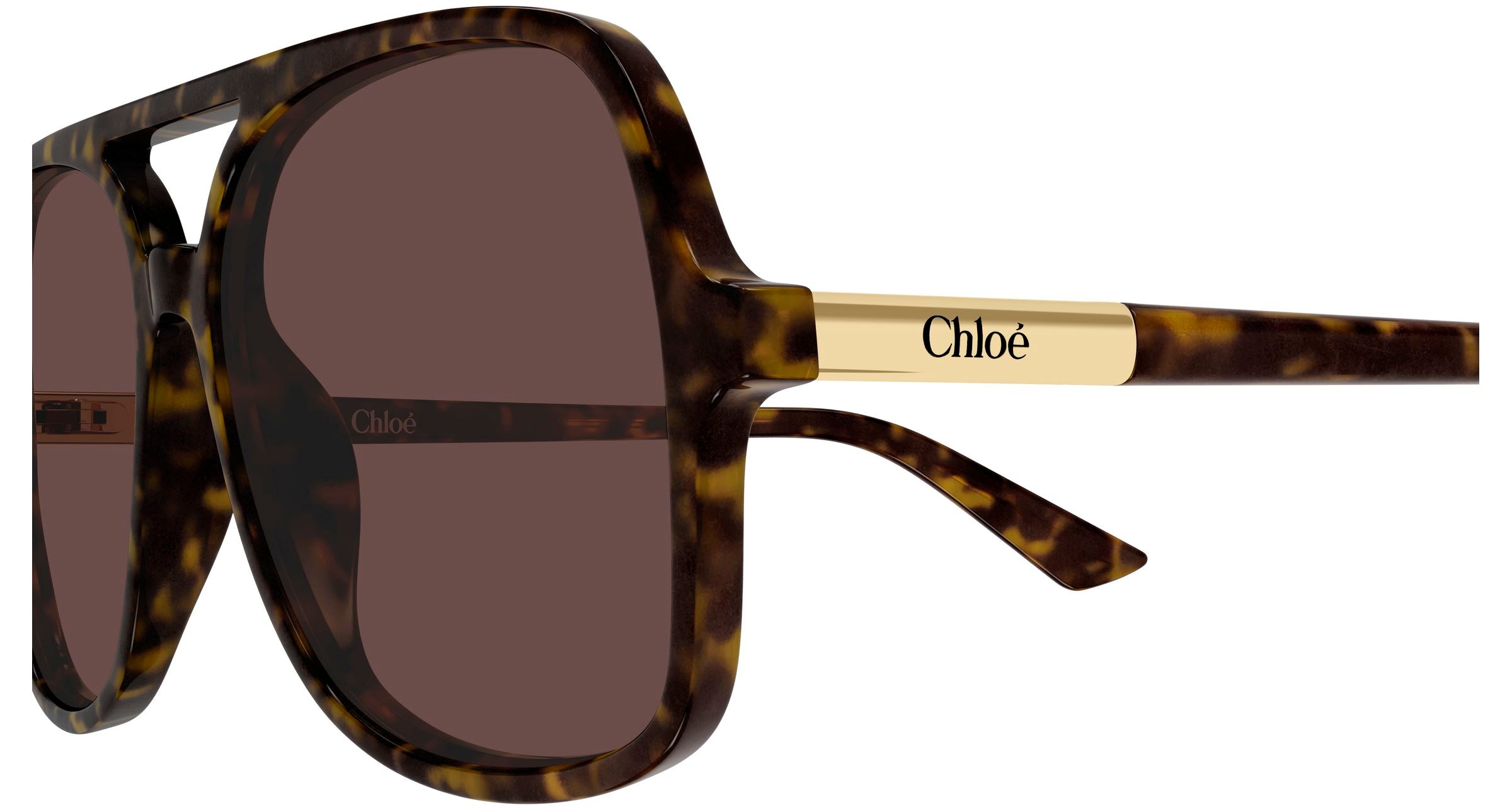 Chloé Woman Chloé CH0364S 002 Sunglasses Acetate Havana Brown Pilot