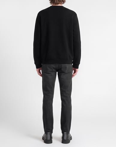 Man Sweatshirt Black Size M Cotton, Polyester