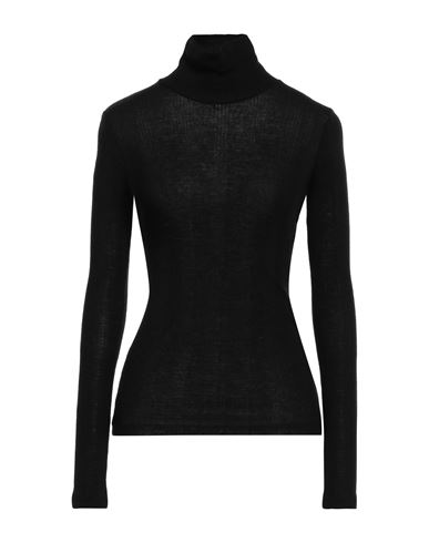 Woman Turtleneck Black Size L Wool