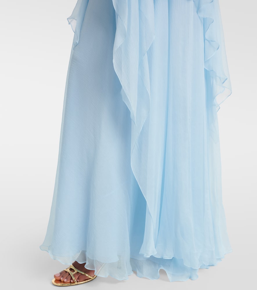 Floral silk gown