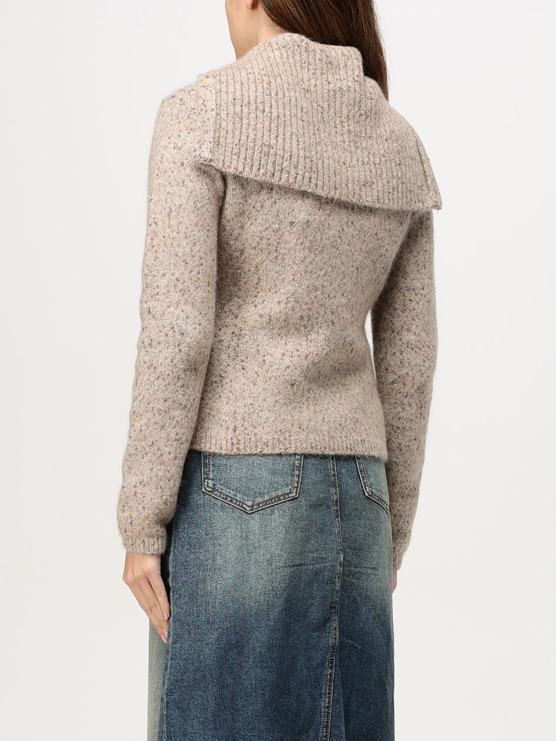 Spread-collar cardigan - Neutrals