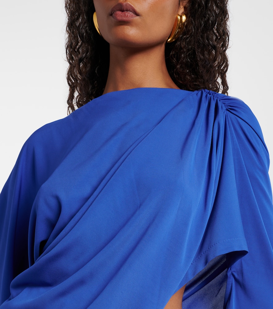 Encased Nature draped jersey gown