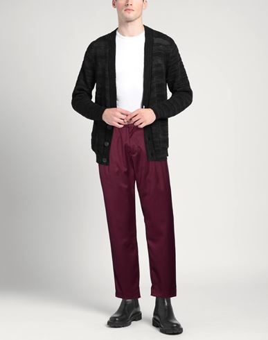 Man Pants Burgundy Size XL Polyester, Viscose, Elastane