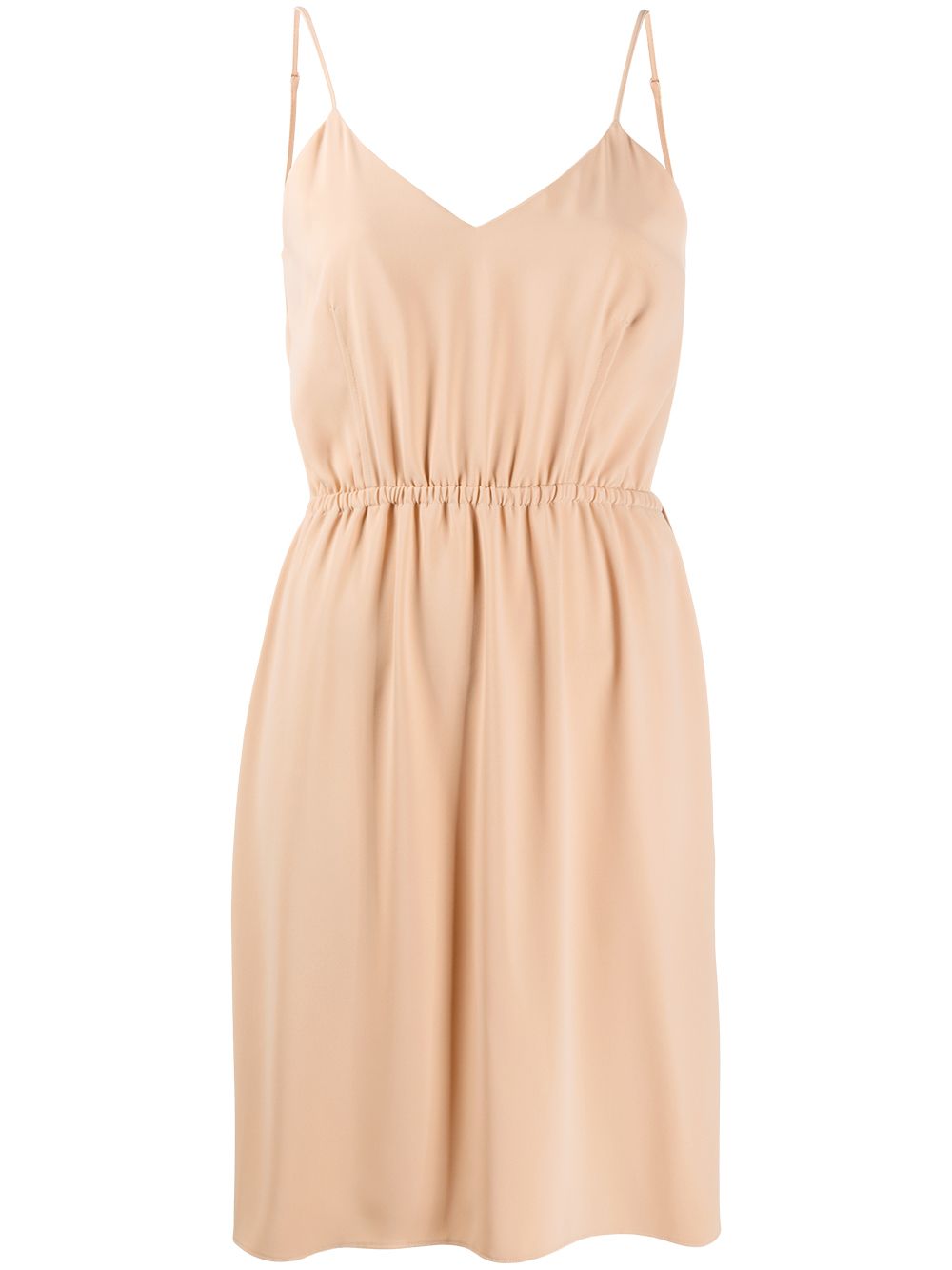 V-neck sleeveless dress - Neutrals
