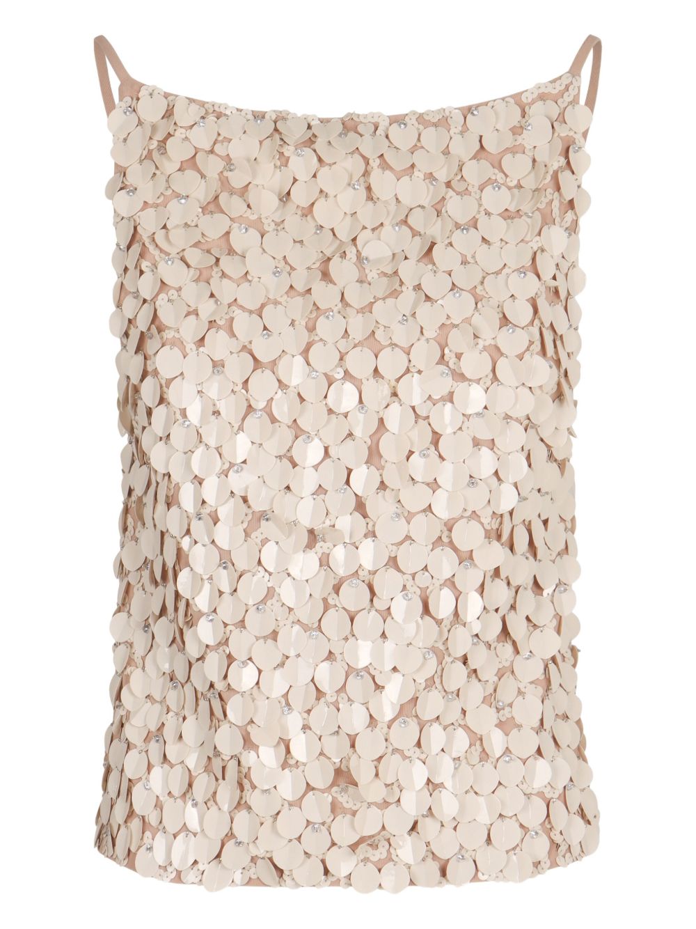 Sequin-embellished top - Neutrals