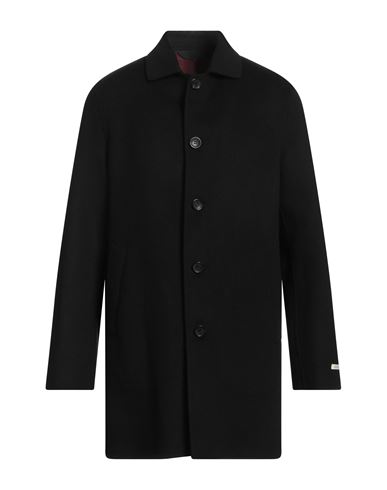 Paltò Man Coat Black Size 44 Wool, Nylon