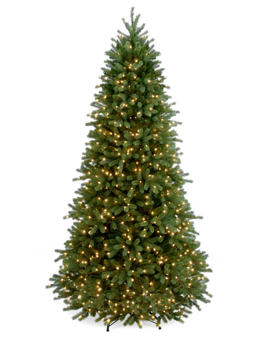 7.5Ft Feel-Real Jersey Fraser Fir Slim Tree With 800 Clear Lights