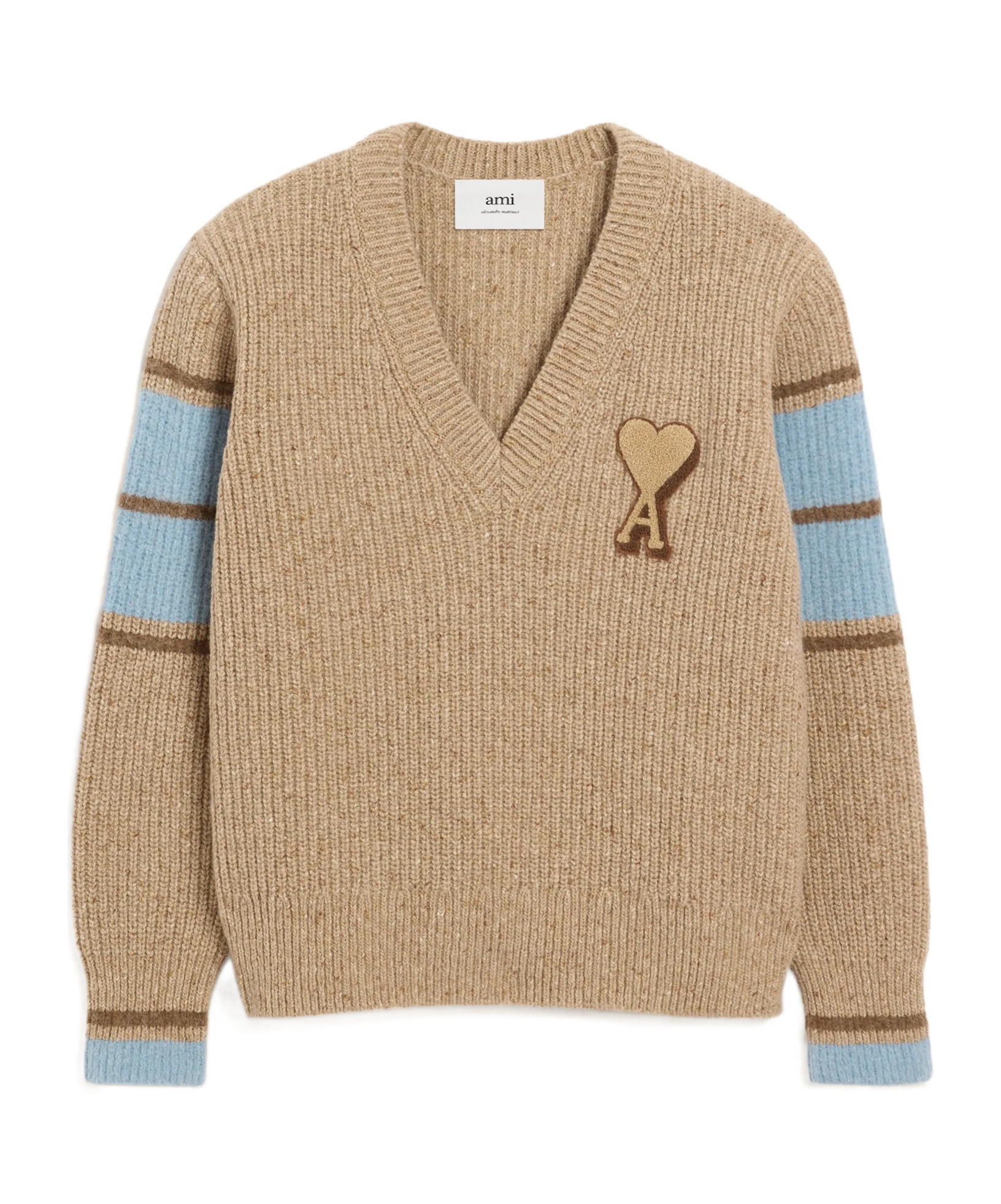 Brown Wool College Sweater