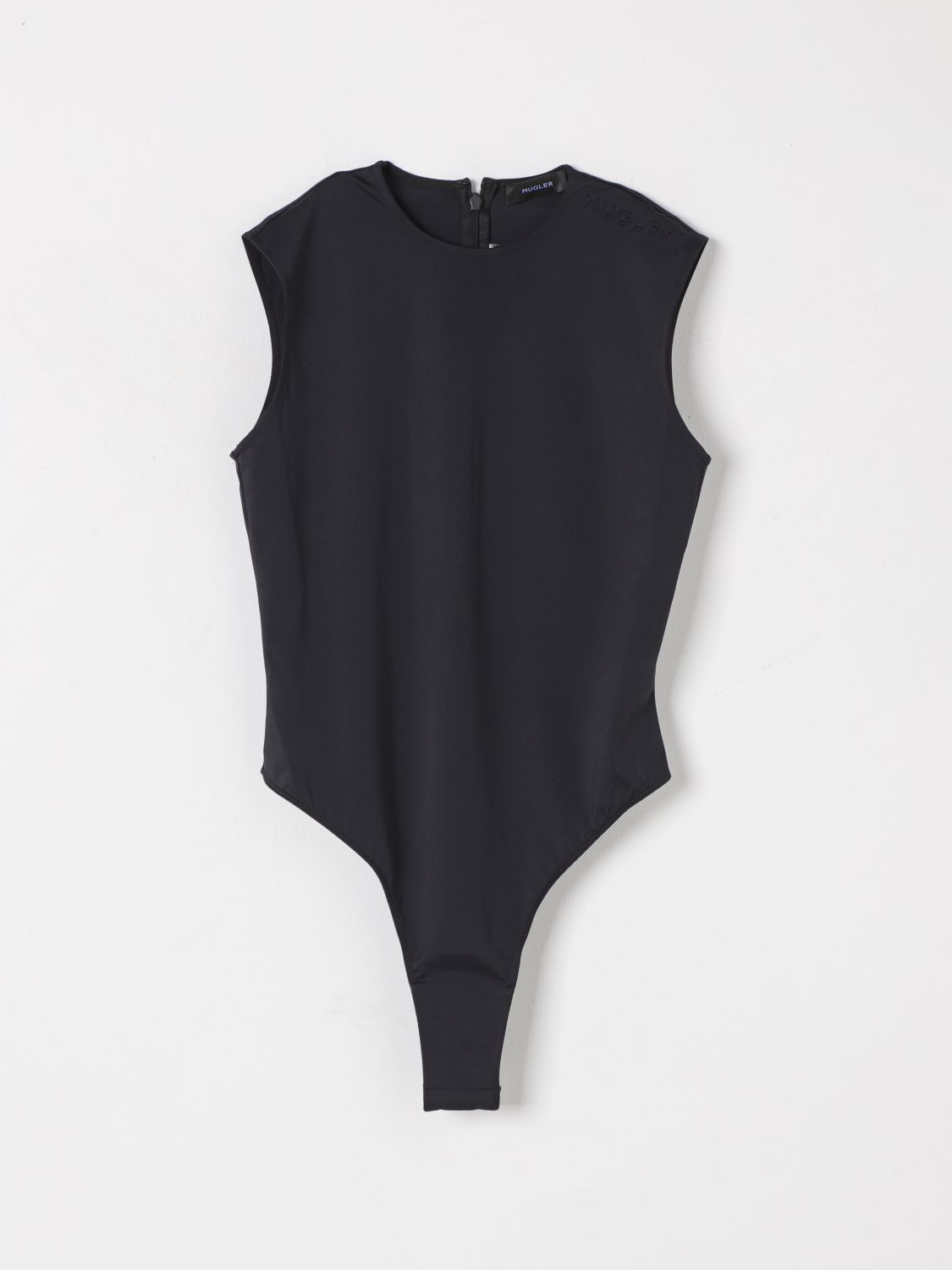 Logo-embossed sleeveless bodysuit - Green