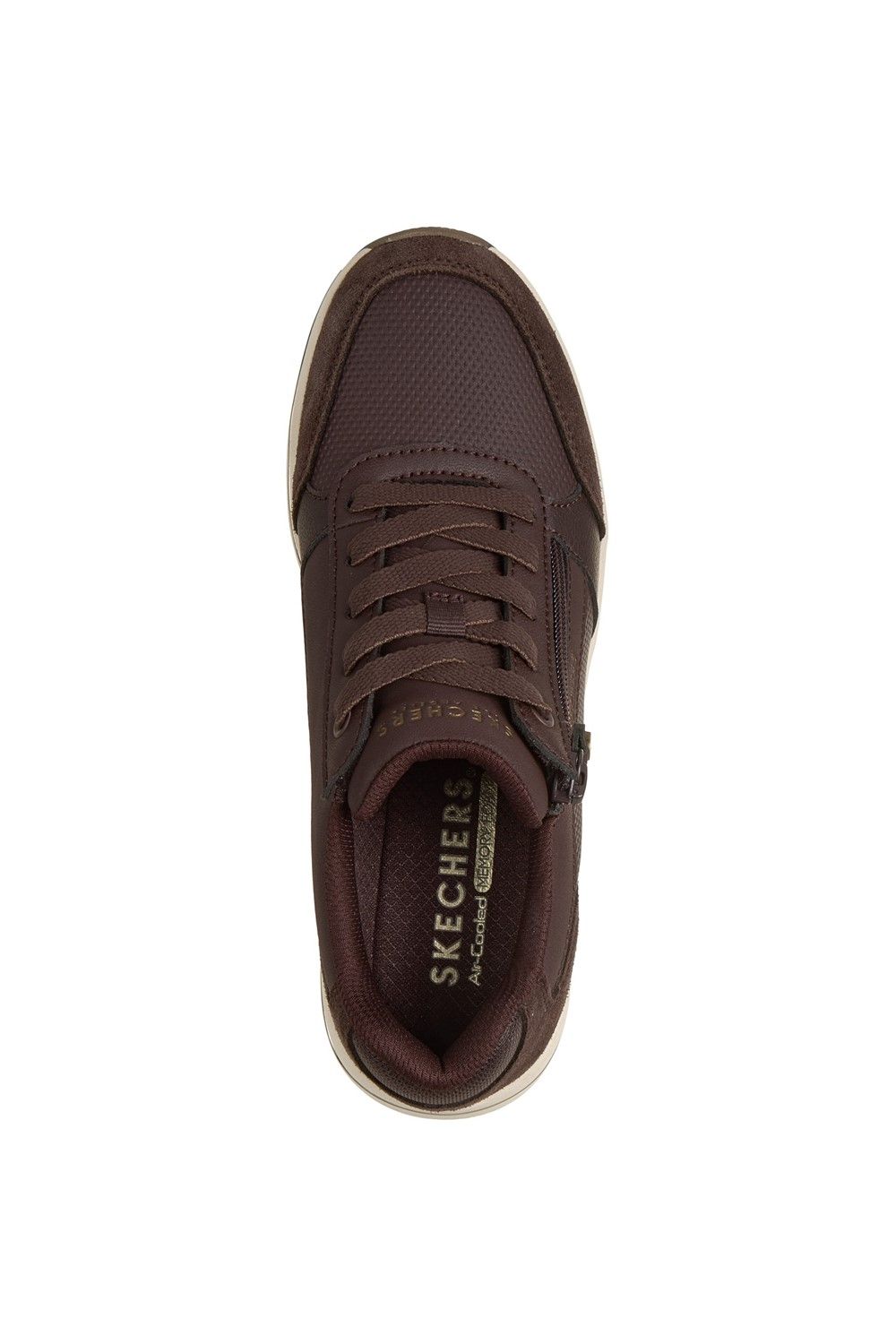Skechers Billion Flex Luxe Up Trainer In Chocolate