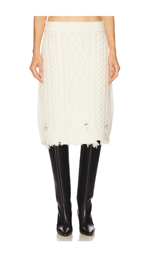 SIMKHAI Brioni Skirt in Ivory. S. Also in