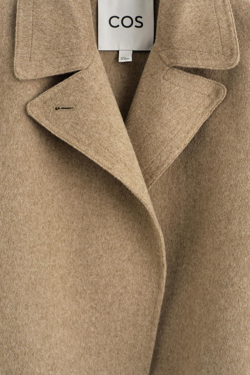 Oversized Cropped Double-Faced Wool Jacket