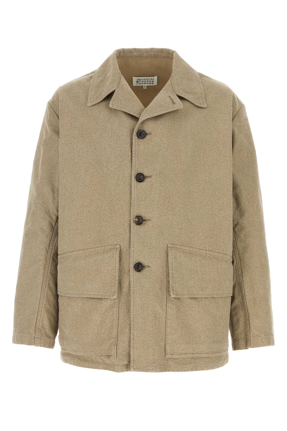 Cotton Overshirt Jacket — Beige