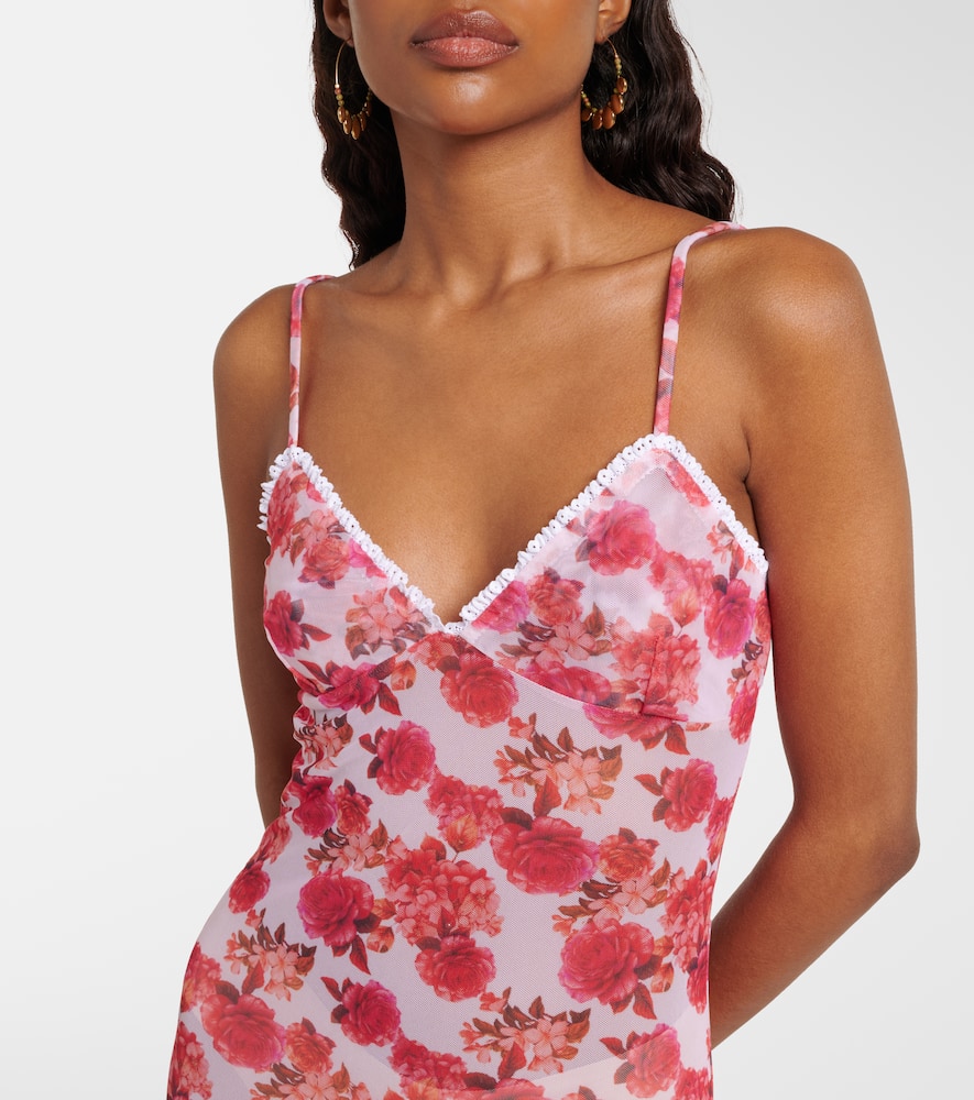 Solay floral lace-trimmed maxi dress