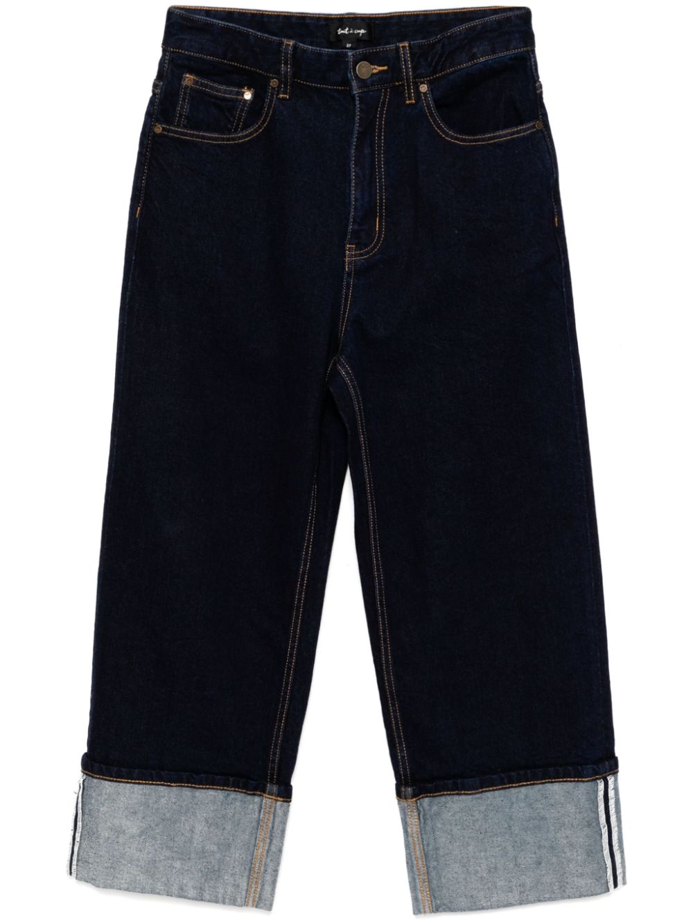 Turned-up cuff jeans - Blue