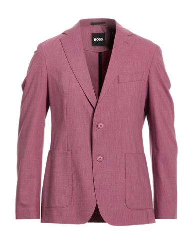 Man Blazer Mauve Size 40 Polyester, Wool, Viscose, Elastane