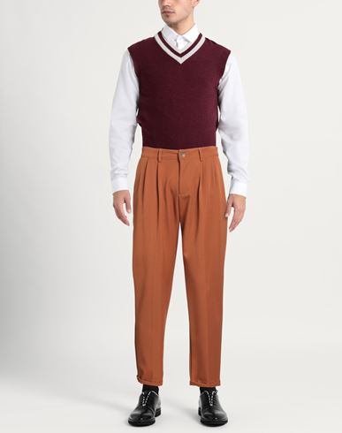 Man Pants Brown Size 28 Polyester, Viscose, Elastane