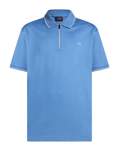 Man Polo shirt Azure Size S Cotton