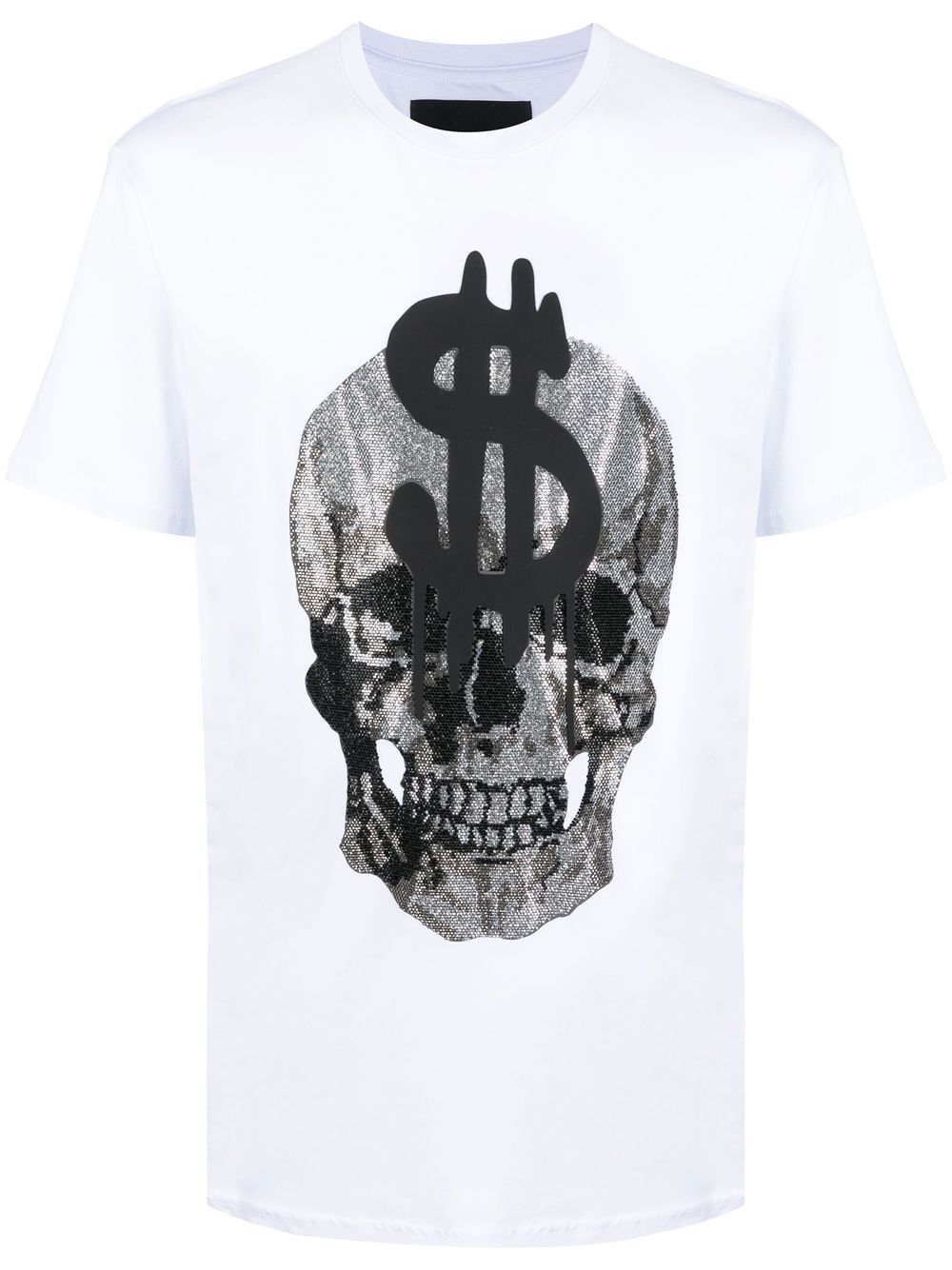 Skull-print crew-neck T-shirt - White
