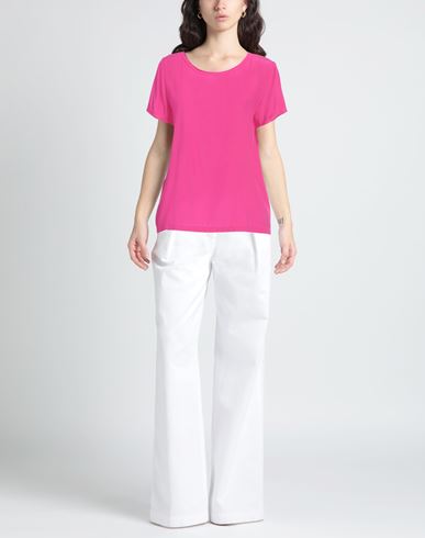 Woman Top Fuchsia Size XS Silk, Elastane