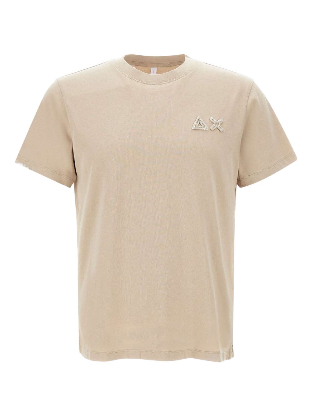 Embroidered-logo t-shirt - Neutrals