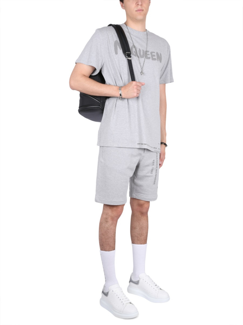 Light Grey Logo Shorts