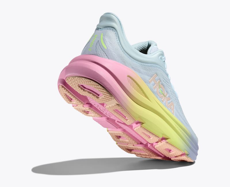 HOKA Women's Bondi 9 Shoes in Glimmering Blue/Overcast