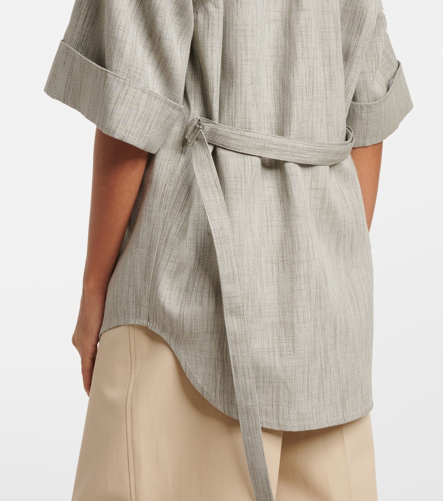 Wool, cotton, and silk top